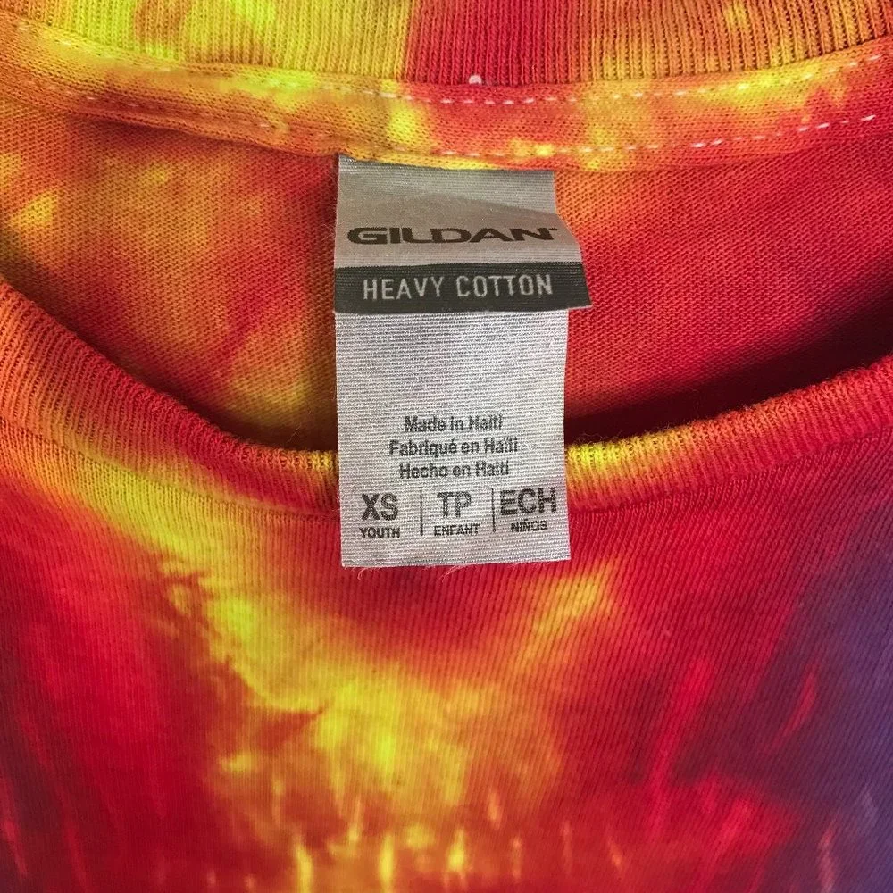 New KIDS Tie-Dye T-Shirt | Green/Purple/Red/Yellow | XS